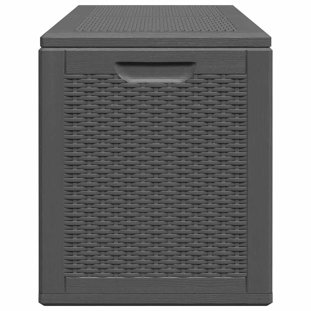 Garden Storage Box 180L Black PP Rattan