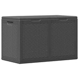 Garden Storage Box 180L Black PP Rattan