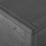 Garden Storage Box 180L Black PP Rattan - Extra Image