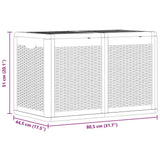 Garden Storage Box 180L Black PP Rattan - Extra Image