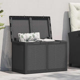Garden Storage Box 180L Black PP Rattan