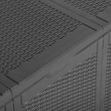 Garden Storage Box 270L Black PP Rattan