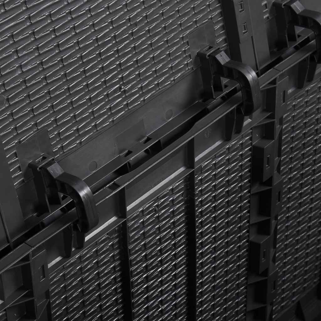 Garden Storage Box 270L Black PP Rattan
