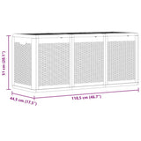 Garden Storage Box 270L Black PP Rattan - Extra Image
