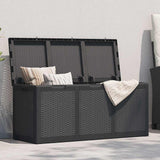 Garden Storage Box 270L Black PP Rattan