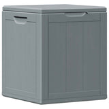 Garden Storage Box 90L Grey PP Wood Look - Front View