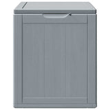 Garden Storage Box 90L Grey PP Wood Look - Side View