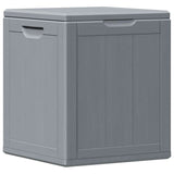 Garden Storage Box 90L Grey PP Wood Look - Rear View