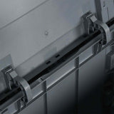 Garden Storage Box 90L Grey PP Wood Look - Close-Up Angle