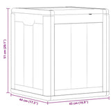 Garden Storage Box 90L Grey PP Wood Look - Extra Image