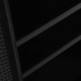 Garden Storage Cabinet Black 65x45x88 cm PP Rattan - Rear View