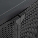 Garden Storage Cabinet Black 65x45x88 cm PP Rattan