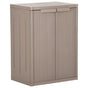Garden Storage Cabinet Brown 65x45x88 cm PP Wood Look