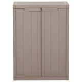 Garden Storage Cabinet Brown 65x45x88 cm PP Wood Look
