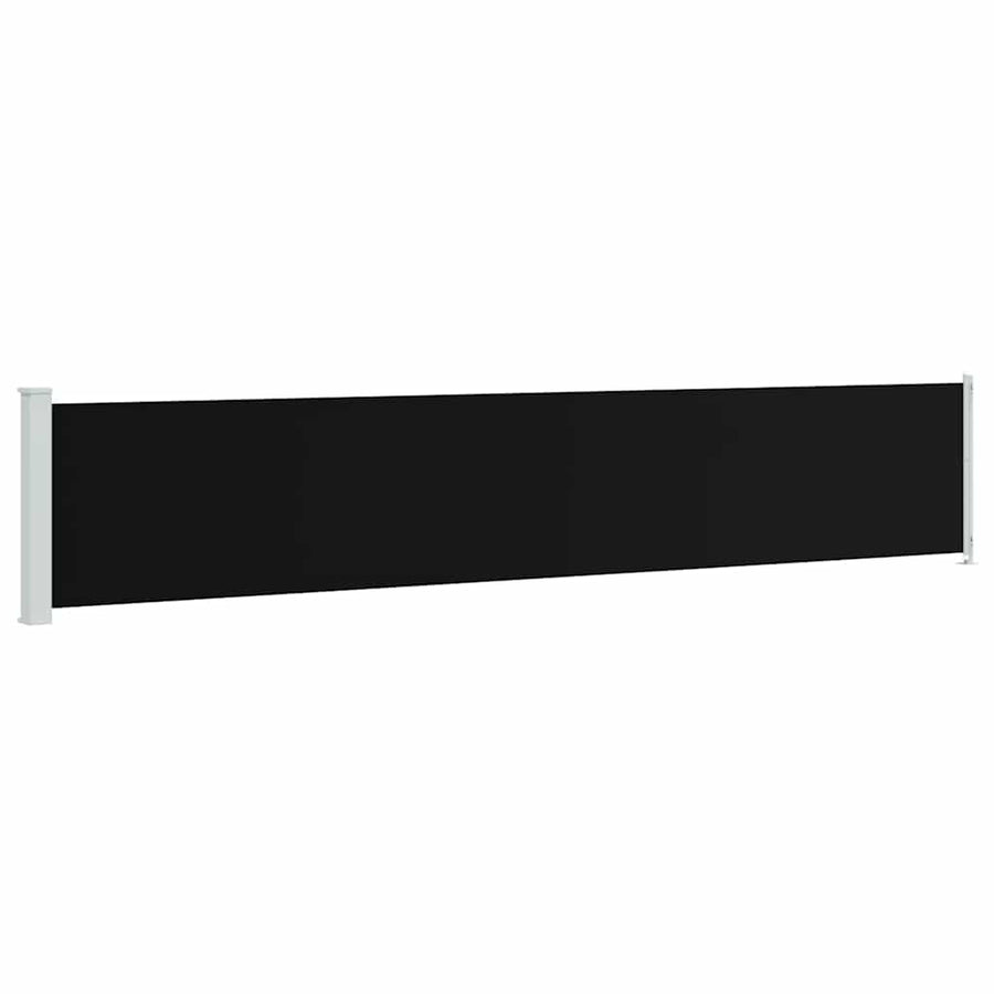 Patio Retractable Side Awning 117x614 cm Black