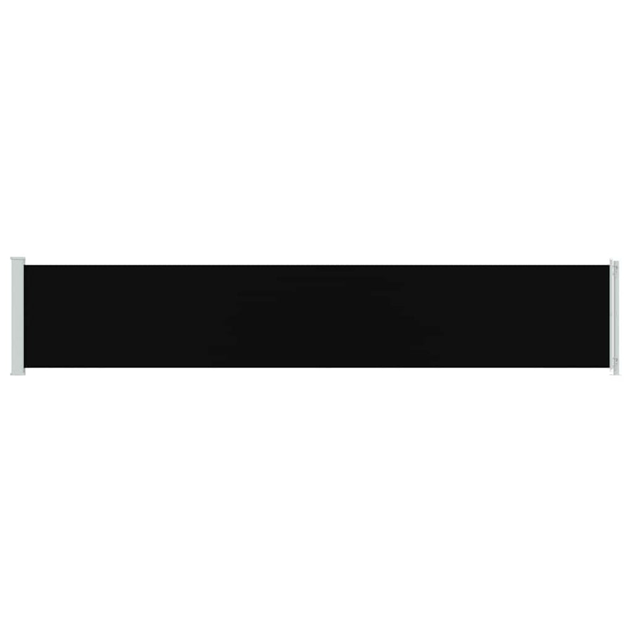Patio Retractable Side Awning 117x614 cm Black