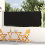 Patio Retractable Side Awning 117x614 cm Black