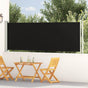Patio Retractable Side Awning 117x614 cm Black