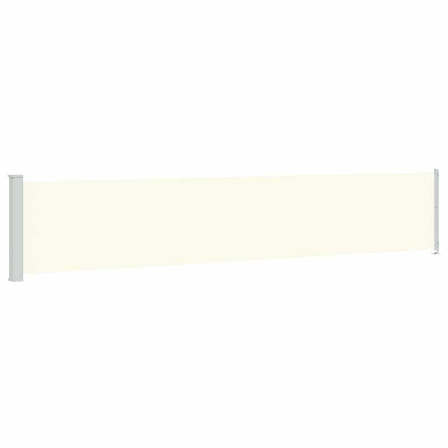 Patio Retractable Side Awning 117x614 cm Cream