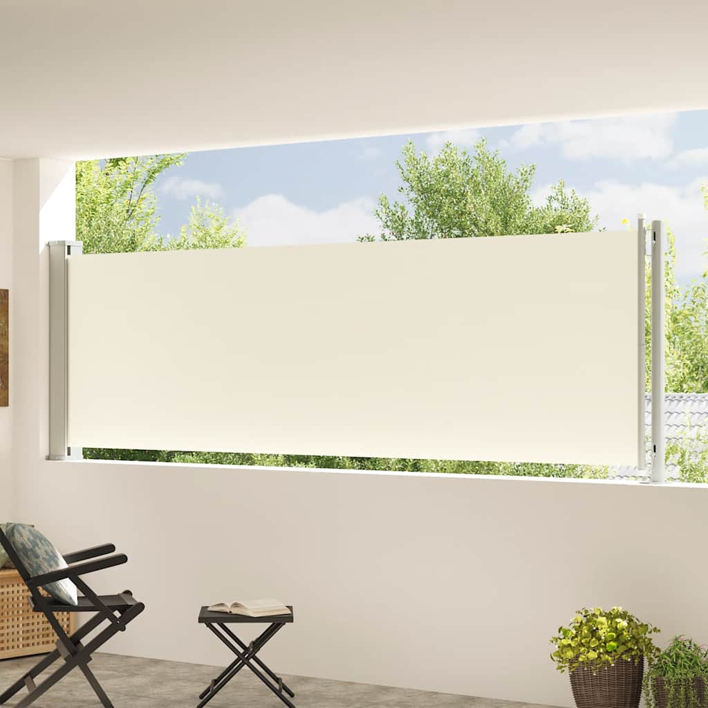 Patio Retractable Side Awning 117x600 cm Cream