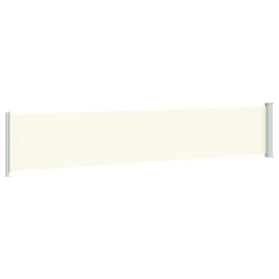 Patio Retractable Side Awning 117x614 cm Cream