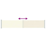 Patio Retractable Side Awning 117x600 cm Cream