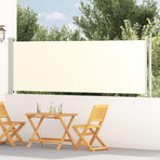 Patio Retractable Side Awning 117x614 cm Cream