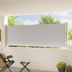 Patio Retractable Side Awning 117x614 cm Grey