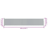 Patio Retractable Side Awning 117x600 cm Grey - Low Angle
