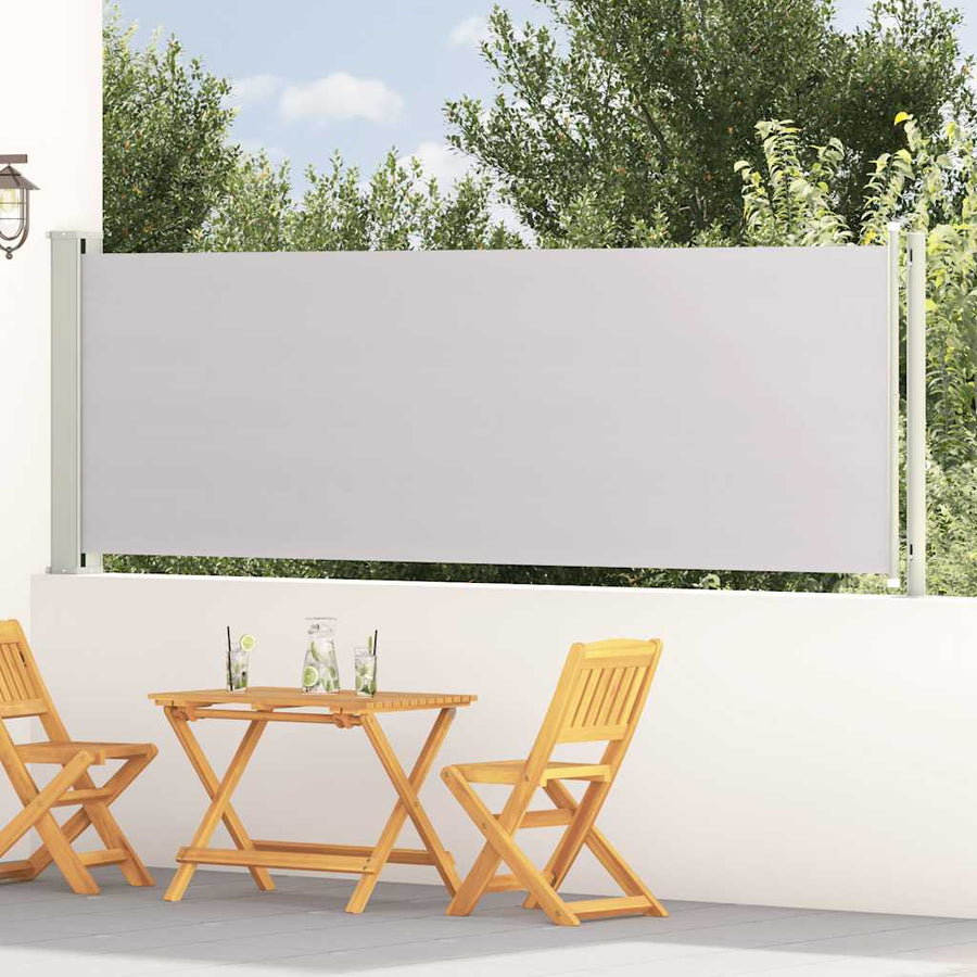 Patio Retractable Side Awning 117x614 cm Grey