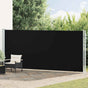 Patio Retractable Side Awning 180x614 cm Black