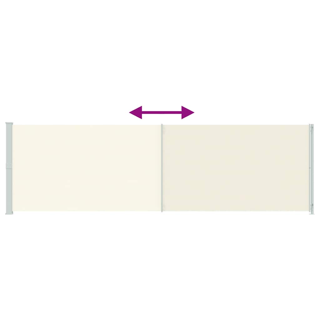 Patio Retractable Side Awning 180x600 cm Cream