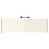 Patio Retractable Side Awning 180x600 cm Cream