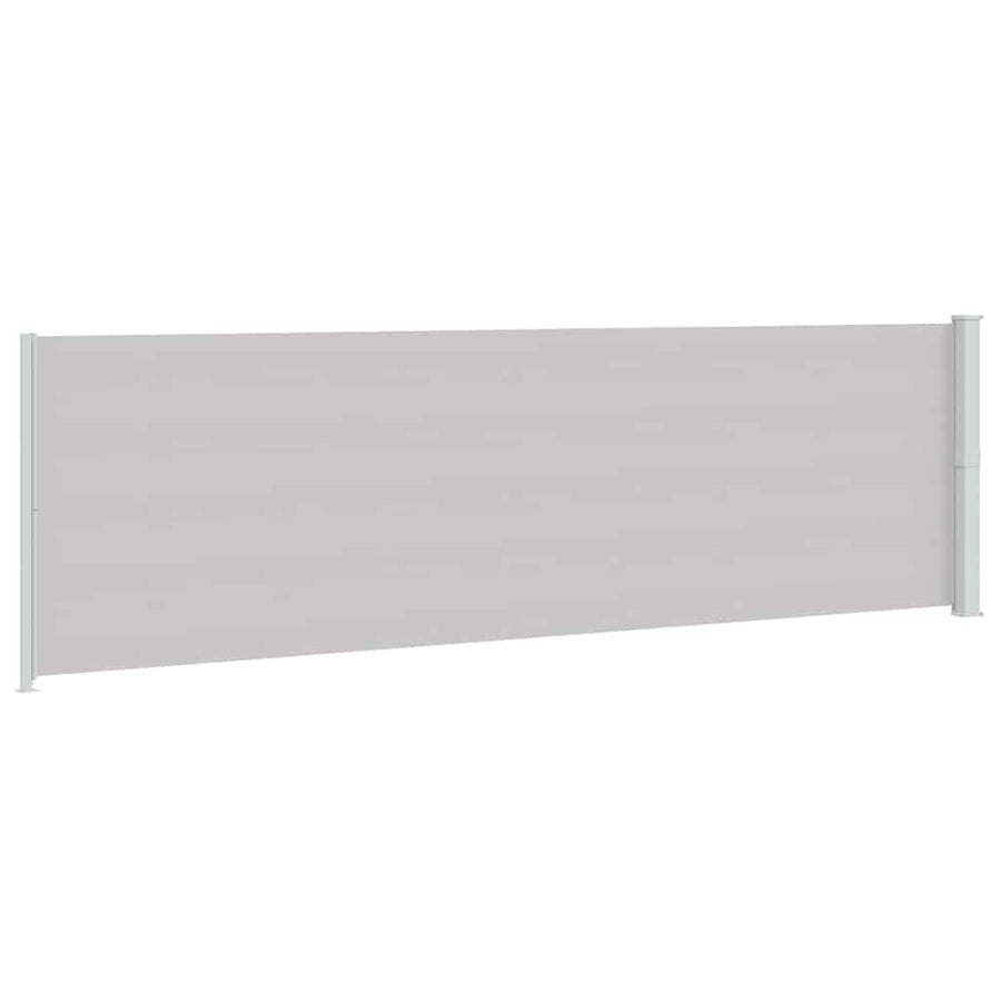 Patio Retractable Side Awning 180x614 cm Grey