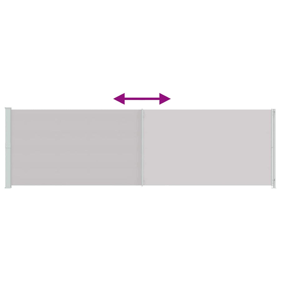 Patio Retractable Side Awning 180x614 cm Grey