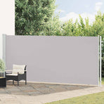 Patio Retractable Side Awning 180x614 cm Grey
