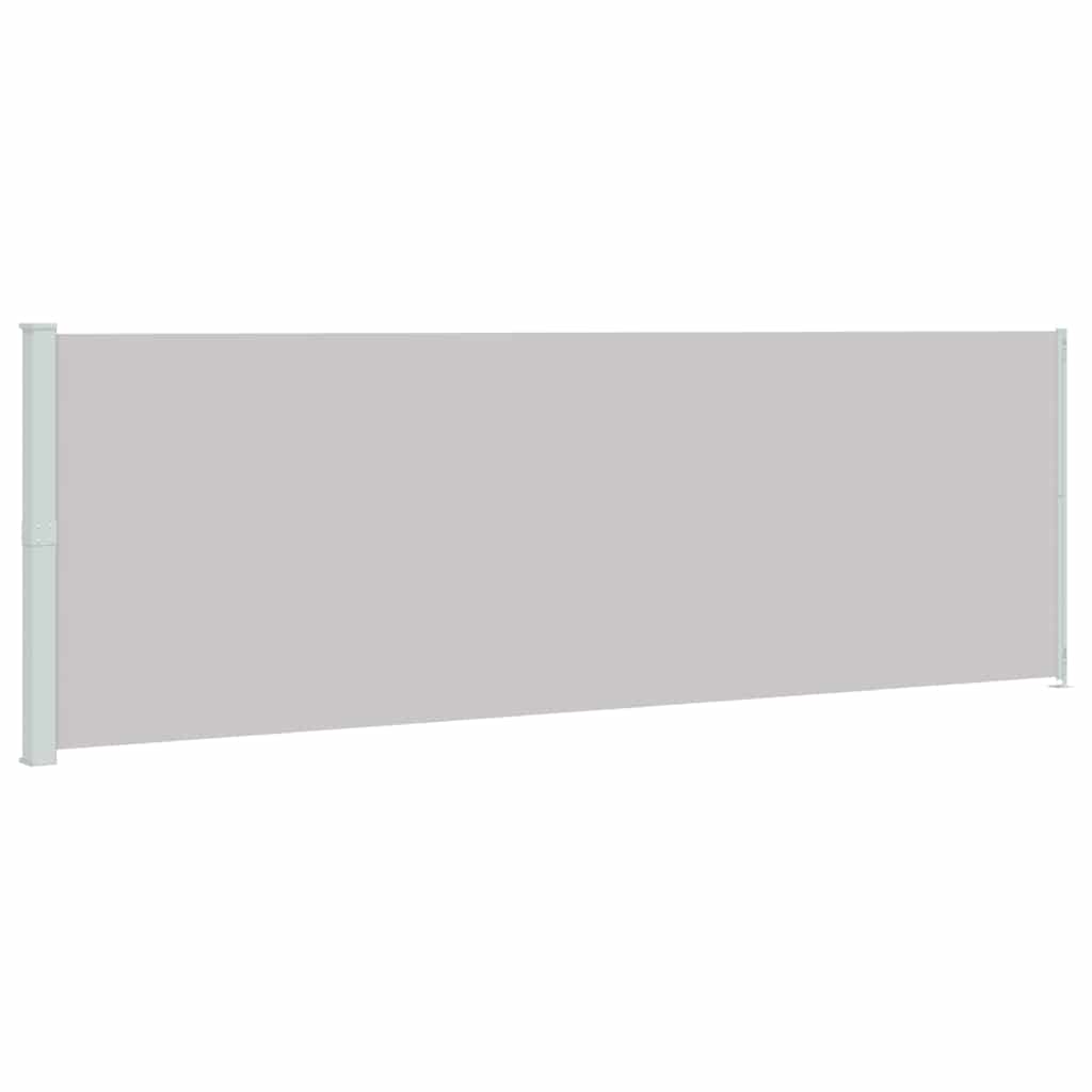 Patio Retractable Side Awning 200x614 cm Grey