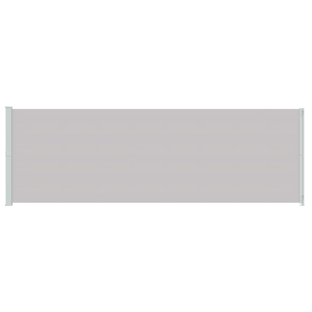 Patio Retractable Side Awning 200x614 cm Grey