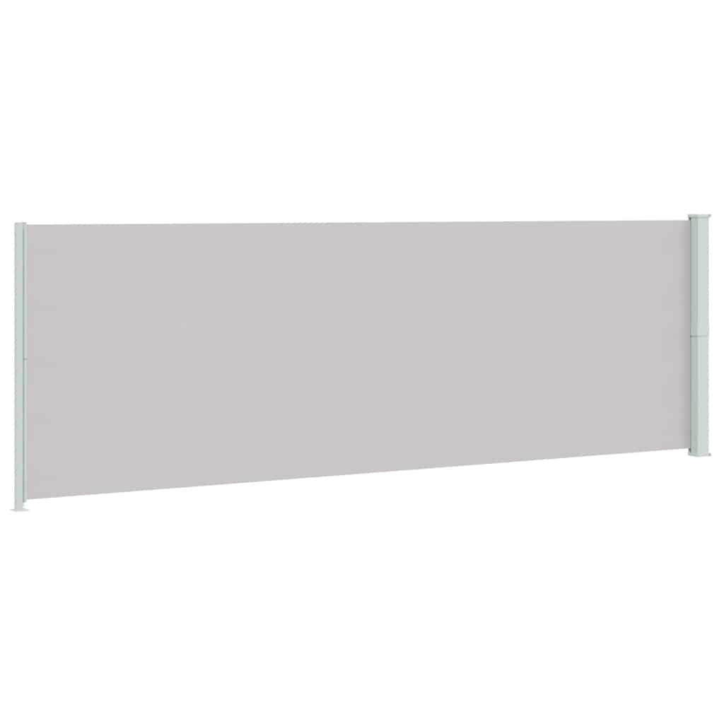 Patio Retractable Side Awning 200x614 cm Grey