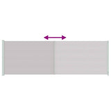 Patio Retractable Side Awning 200x614 cm Grey