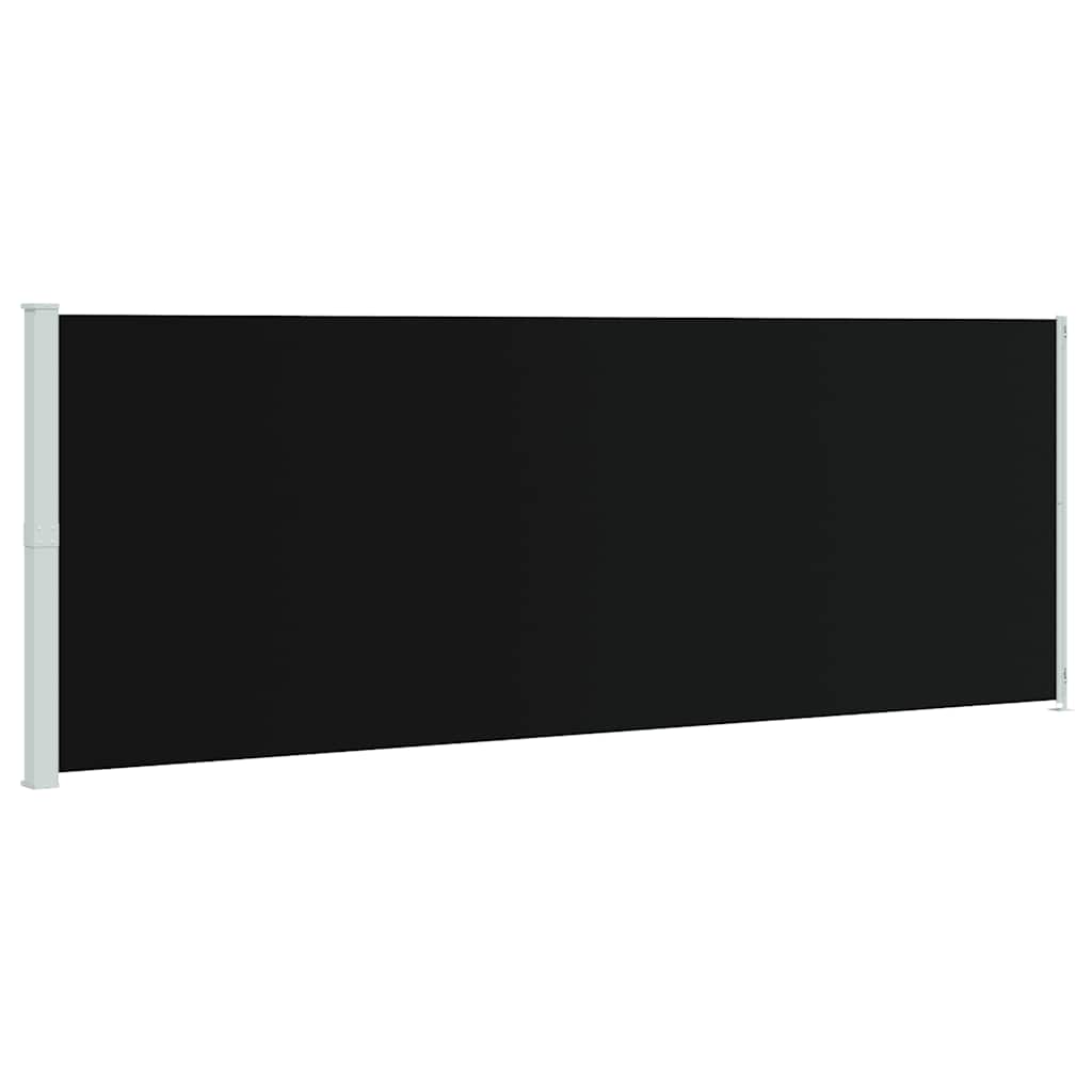 Patio Retractable Side Awning 220x600 cm Black