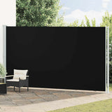 Patio Retractable Side Awning 220x600 cm Black