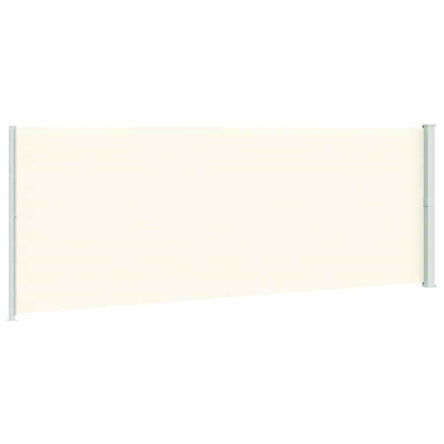 Patio Retractable Side Awning 220x614 cm Cream