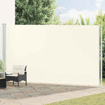 Patio Retractable Side Awning 220x614 cm Cream