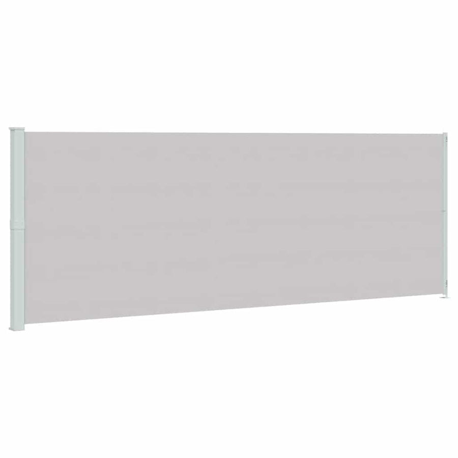 Patio Retractable Side Awning 220x614 cm Grey