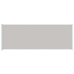 Patio Retractable Side Awning 220x614 cm Grey