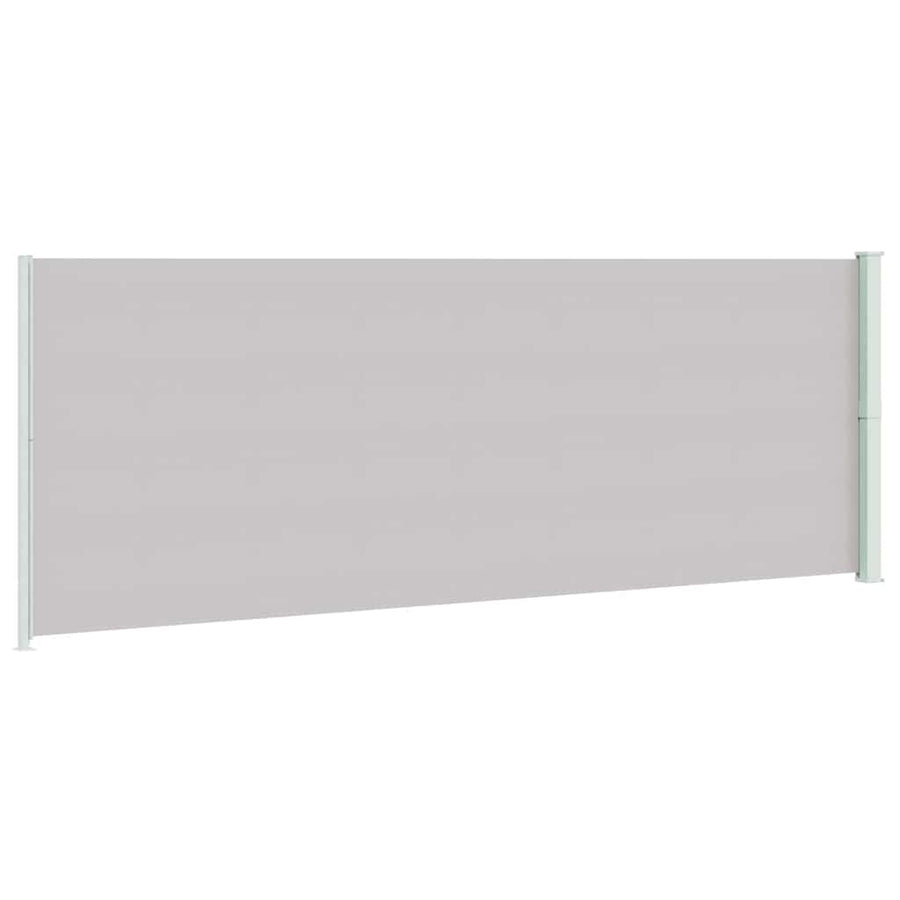 Patio Retractable Side Awning 220x614 cm Grey