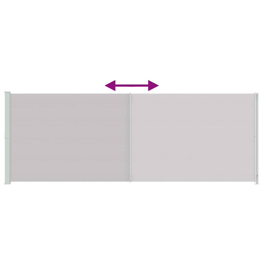 Patio Retractable Side Awning 220x614 cm Grey