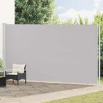 Patio Retractable Side Awning 220x614 cm Grey
