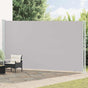 Patio Retractable Side Awning 220x614 cm Grey